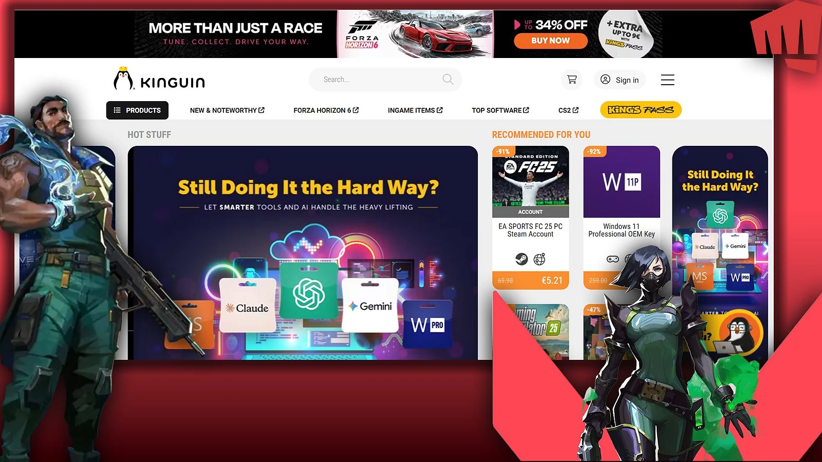 Kinguin - Best P2P Marketplace for Valorant Gift Cards