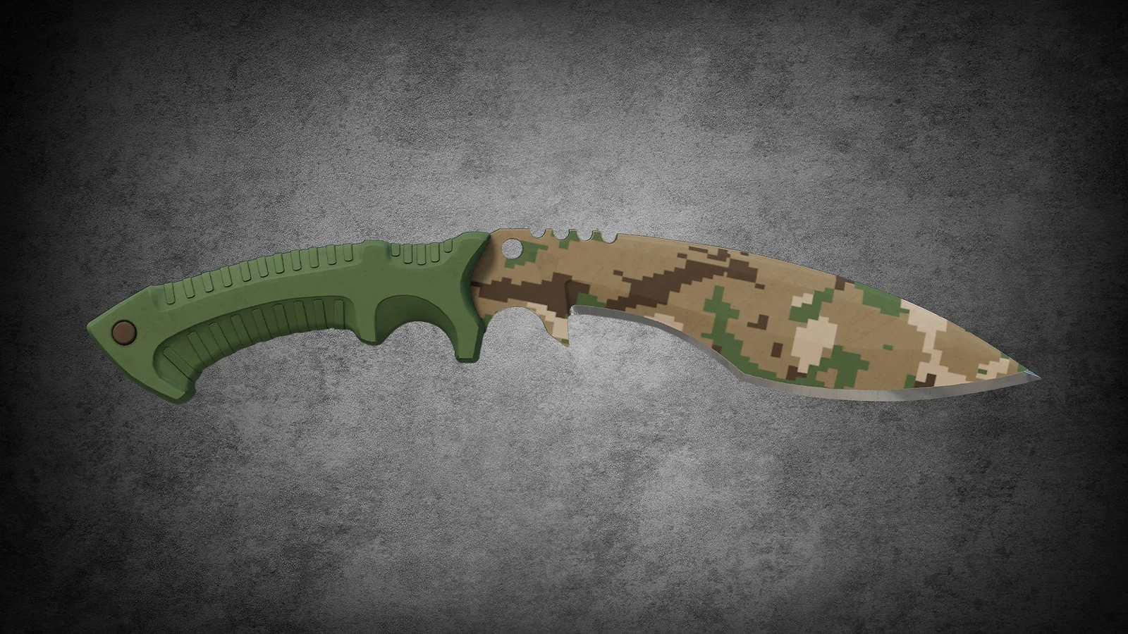 CS2 Gallery Case knife - Kukri Knife Forest DDPAT