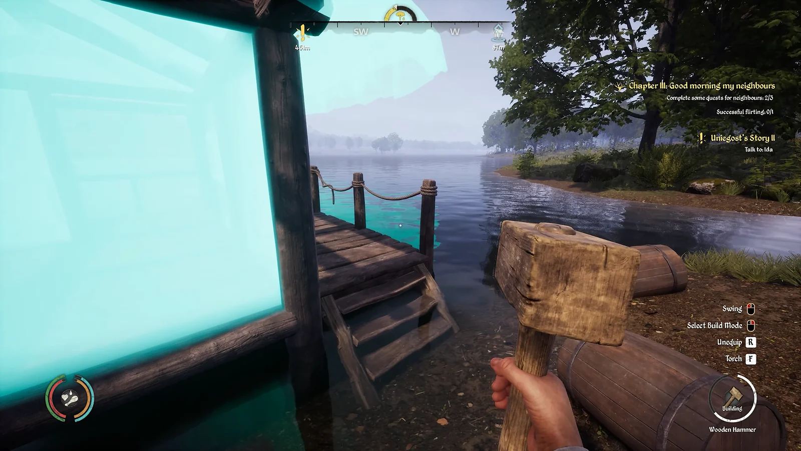 Survival Sim: Building a fishing hut in Medieval Dynasty