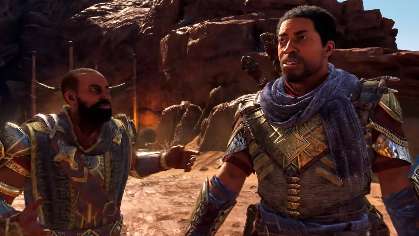 Talion y el espectro de Celebrimbor conversando en «La Tierra Media: La sombra de la guerra: Edición Definitiva»