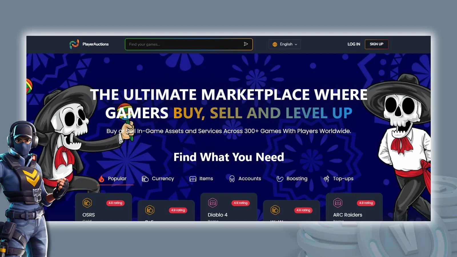 PlayerAuctions - Best Website to Buy Cheap V-Bucks for Reputation-First Buyers