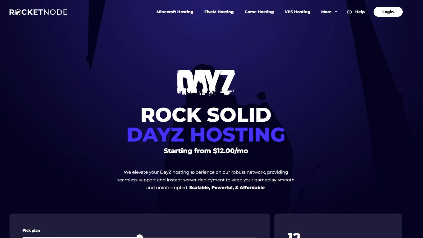 RocketNode - Best DayZ Server Hosting for Custom CPU Specs