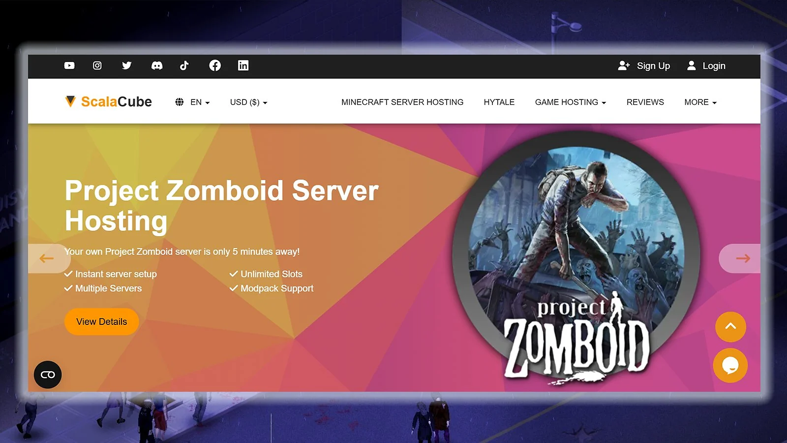 ScalaCube - Best Project Zomboid Server Hosting for Scalability
