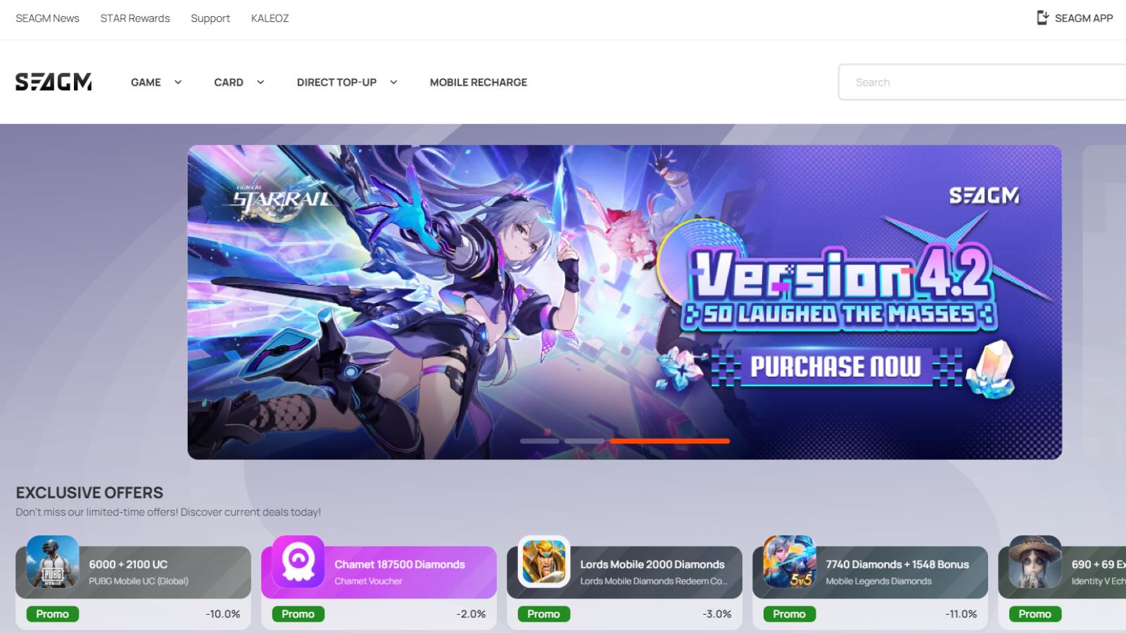 SEAGM - Best Website to Buy Cheap Mobile Legends Diamonds for Asia-Pacific Players