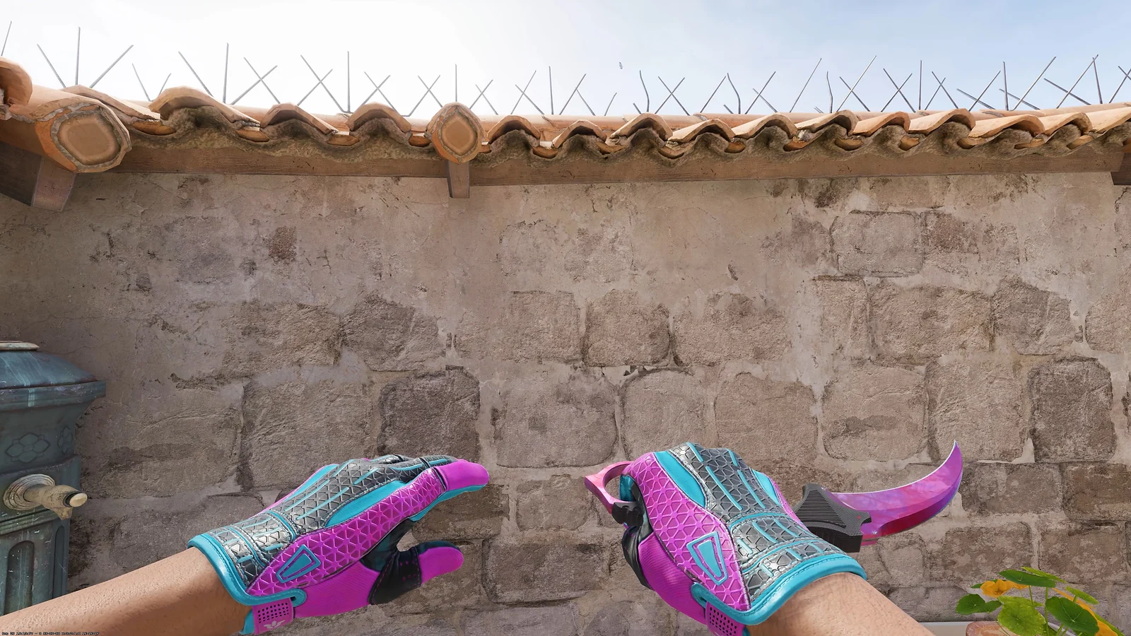 CS2 Sport Gloves Vice and Karambit Fade in-game