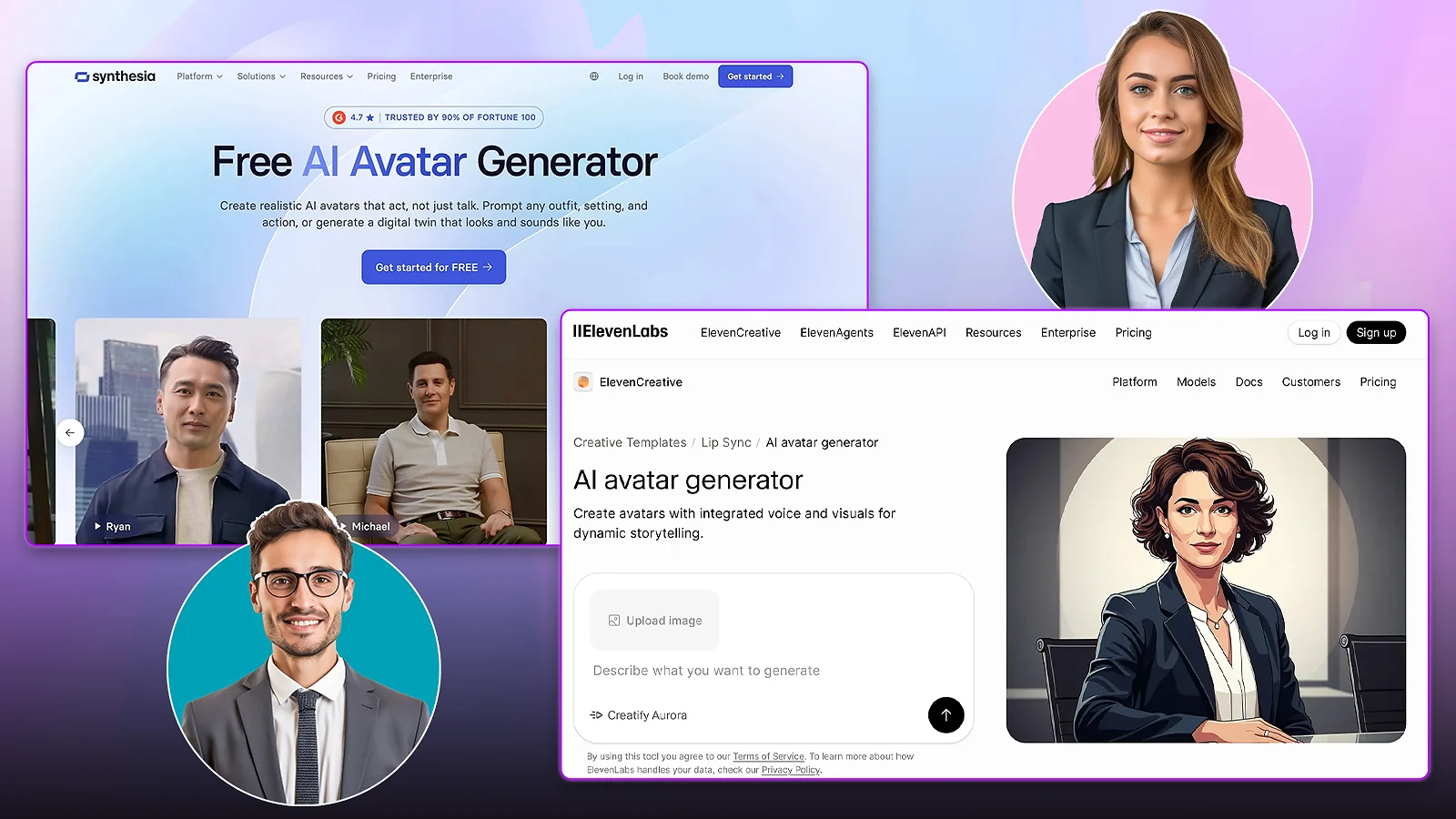 Synthesia and ElevenLabs: AI Video Generation and Avatar Solutions
