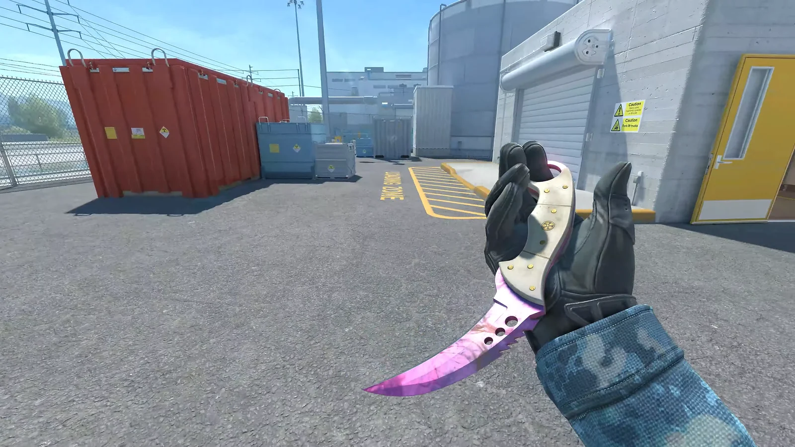 Counter-Strike Talon Knife with pink Doppler skin in game