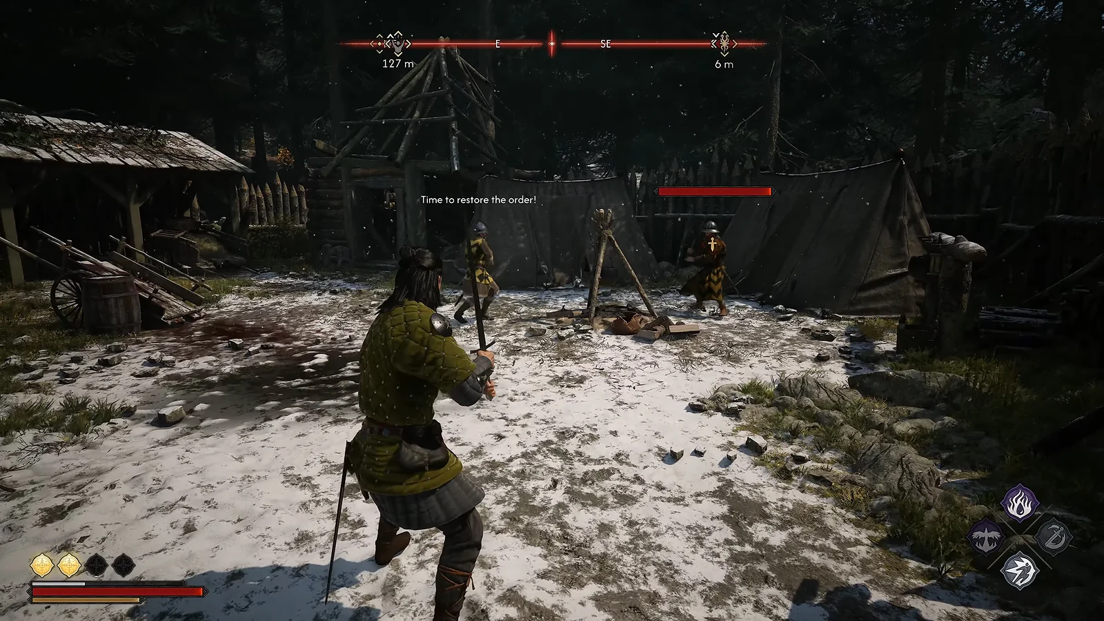 The Blood of Dawnwalker beta gameplay battle scene