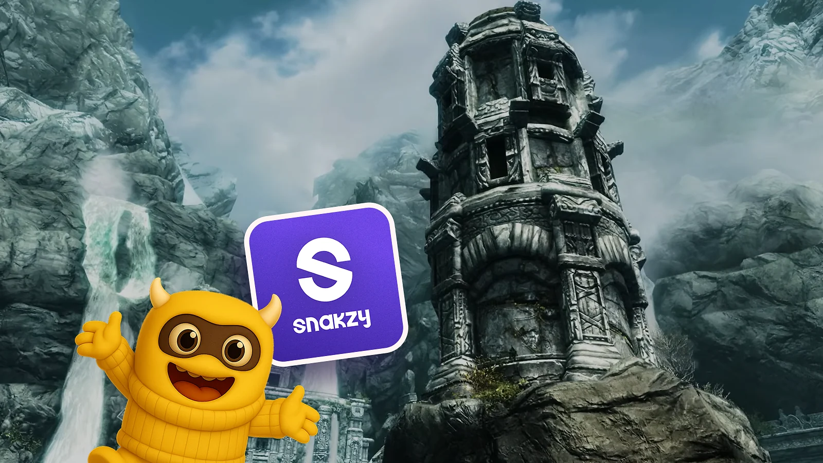 gameplay, snakzy mascot and logo