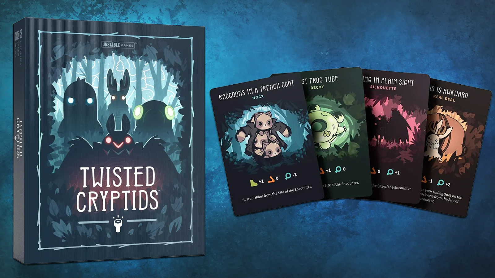Twisted Cryptids - Hidden-Movement and Bluffing Strategy With Mythical Creatures