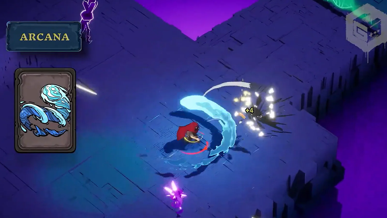 Captura de pantalla del juego «El mago de la leyenda 2» en la que se muestra un combo de hechizos de Arcana