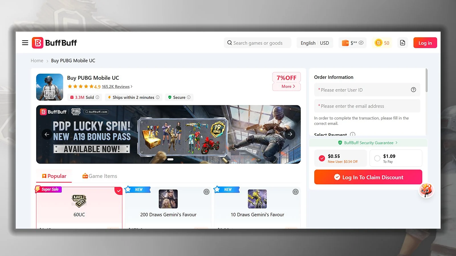 BuffBuff - El mejor descuento en UC (socio oficial)