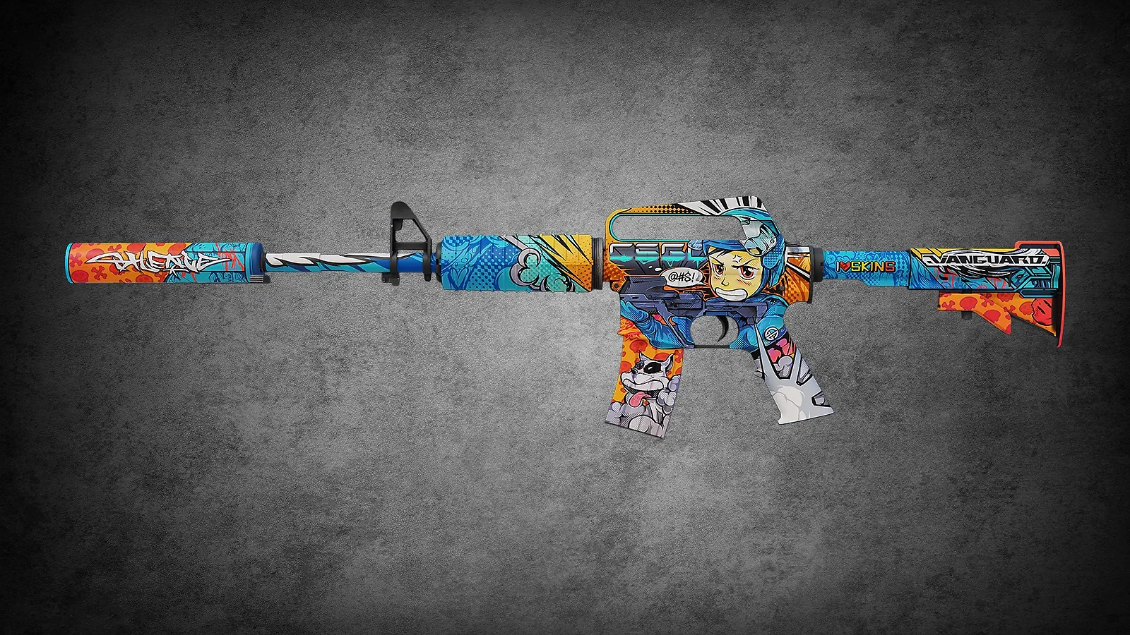 Blue M4A1-S Skin in CS2 - Player Two