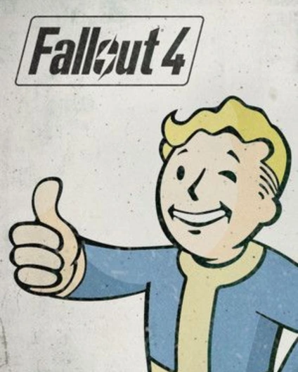 Official Fallout 4 cover art featuring the Vault Boy mascot