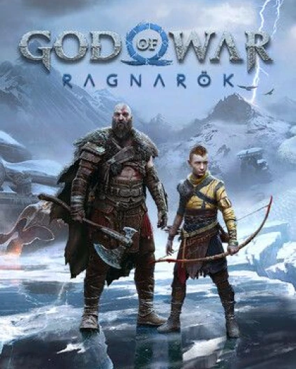 God of War Ragnarök cover art featuring Kratos and Atreus