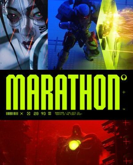 Official Marathon key art featuring the game's cybernetic Runners