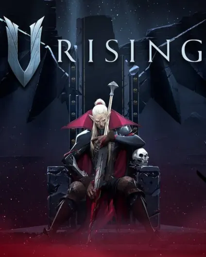 V Rising game cover artwork showing its dark fantasy vampire setting