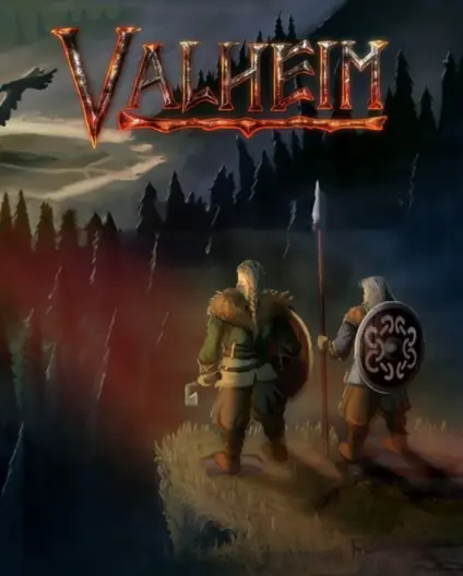 Valheim cover art showing the game's Viking survival setting