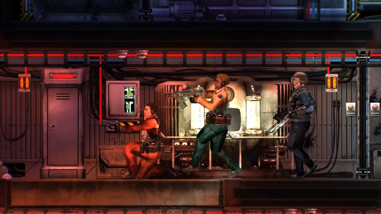Barotrauma crew member readying a weapon to fight off Europa's monsters