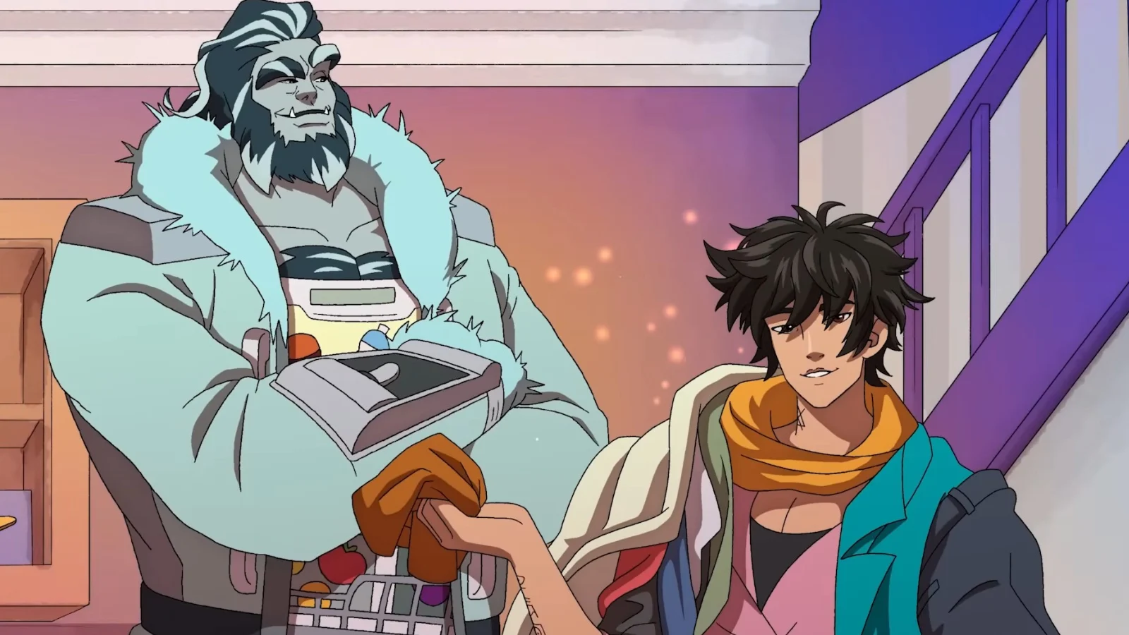 Two Date Everything! characters mid conversation after being revealed by the Dateviators