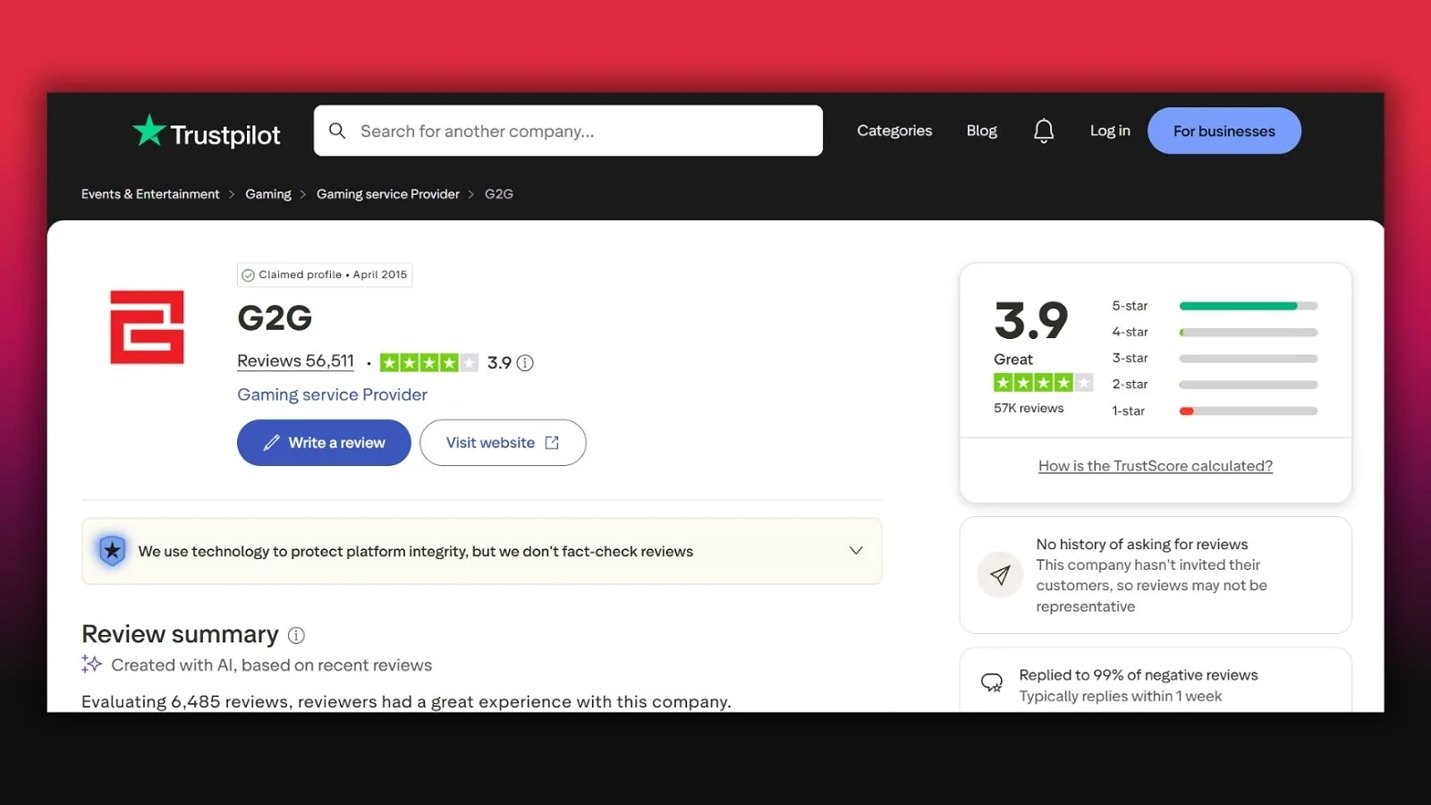 g2g trustpilot review