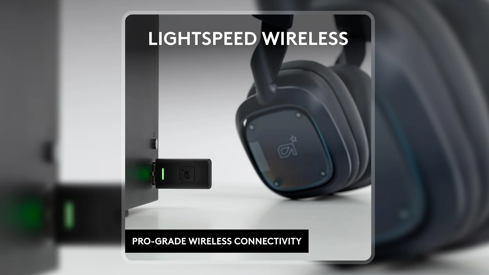 Logitech G Astro A30 Lightspeed USB wireless dongle plugged into a gaming console port