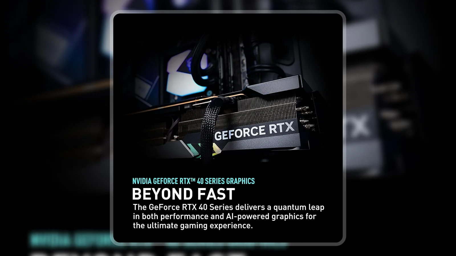 MSI Aegis Z2 gaming desktop interior showing installed GeForce RTX graphics card up close