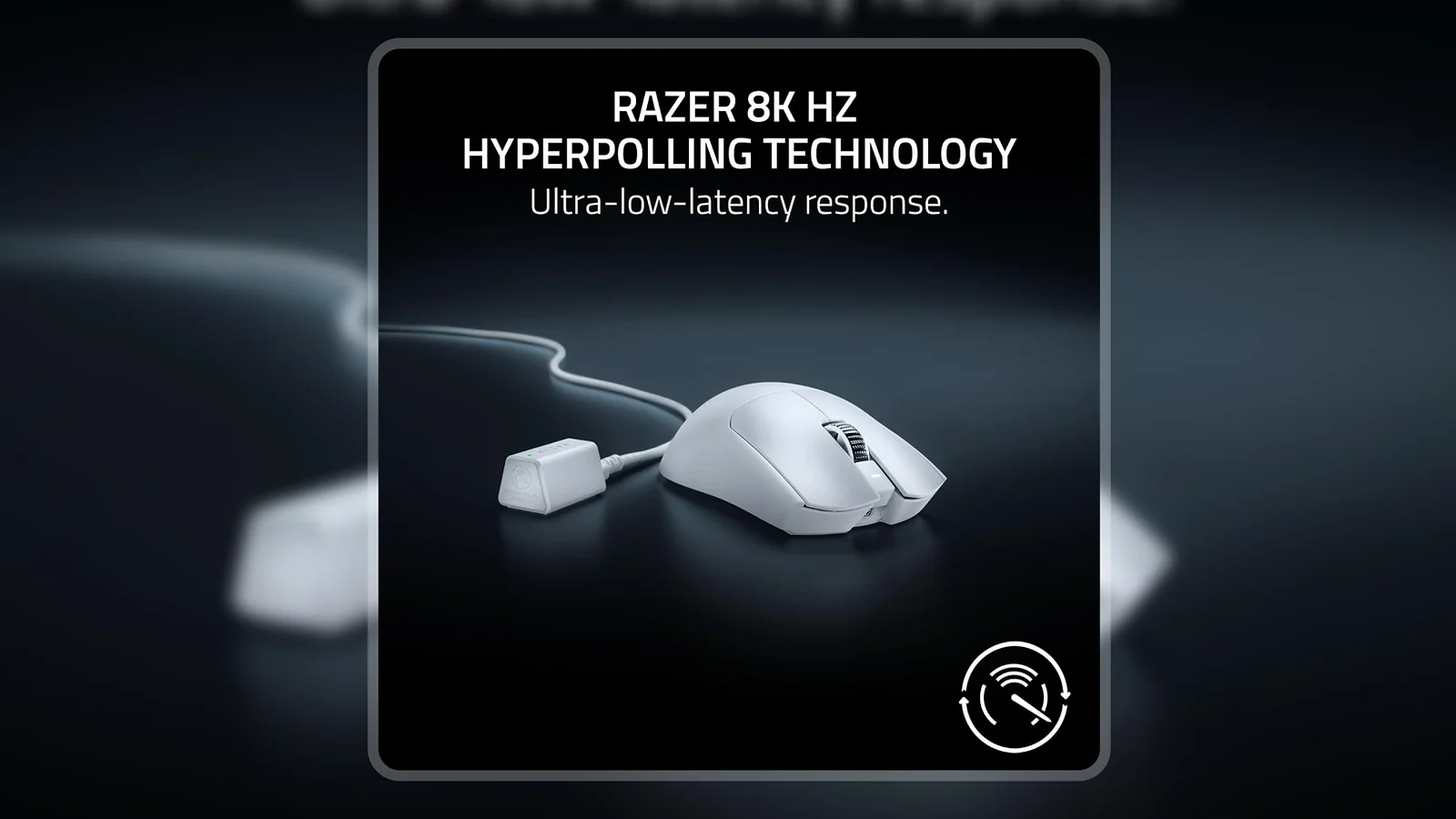 Razer Viper V3 Pro Wireless Gaming Mouse with HyperPolling dongle on a dark surface