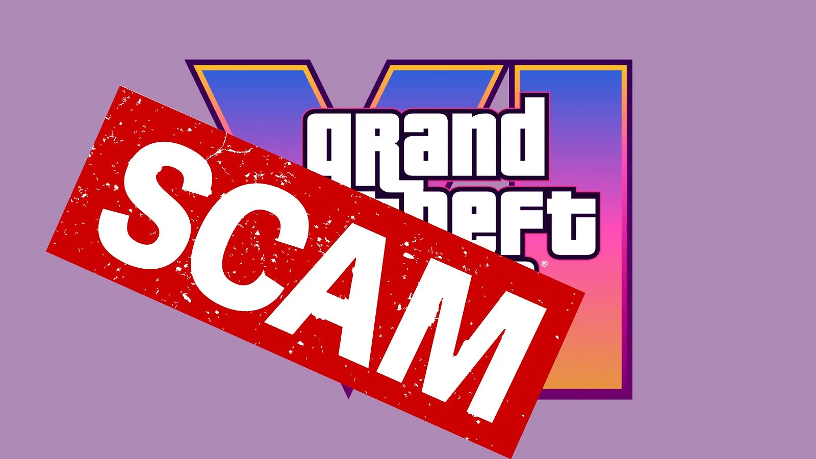 Warning graphic about GTA VI free download scams