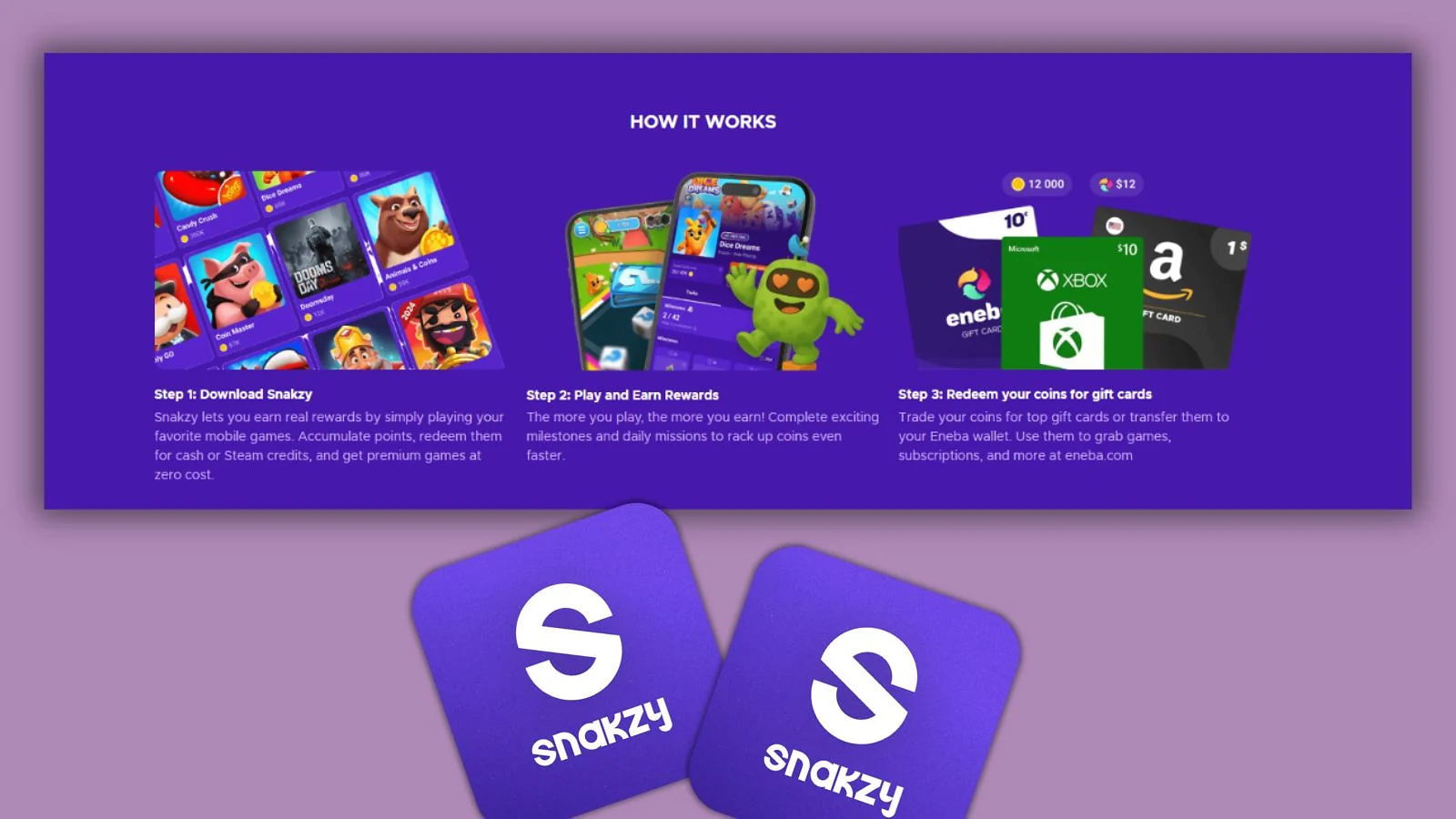 Snakzy app shown as an earning option for GTA VI
