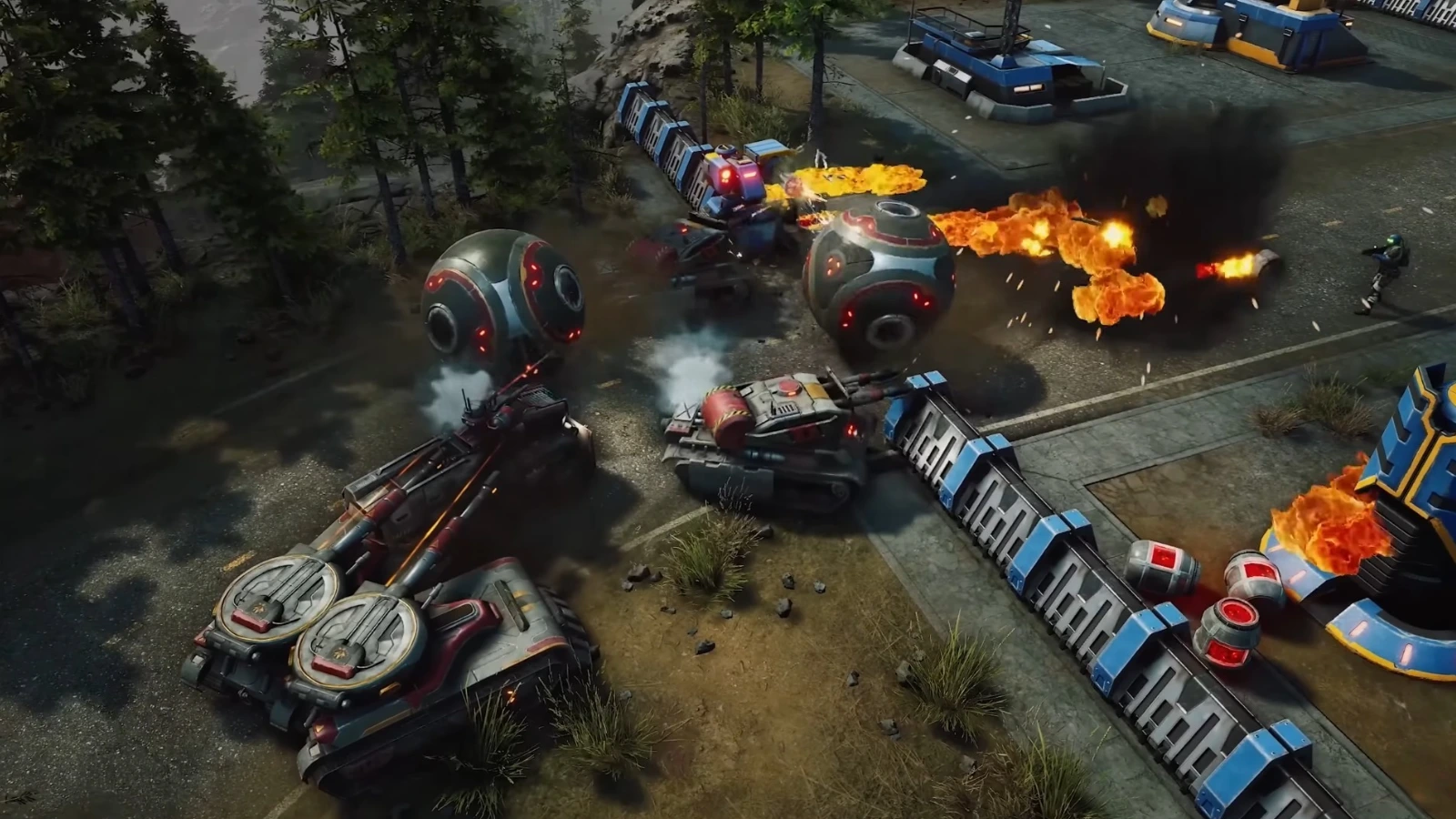 Tanks clash on the battlefield in Tempest Rising