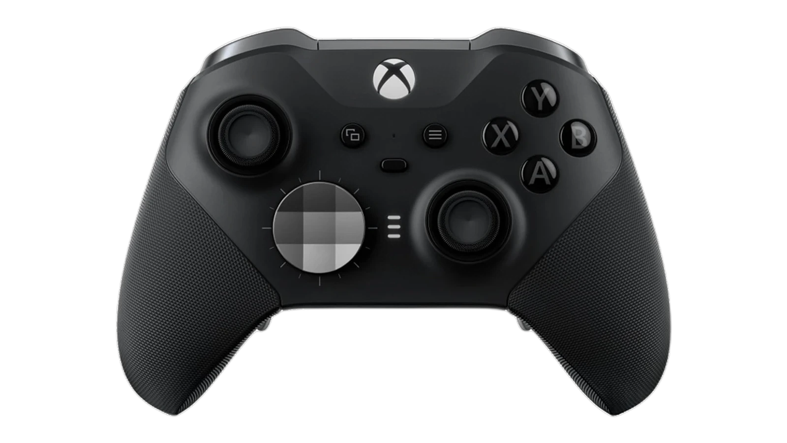Xbox Elite Series 2 controller front view on white background showing full layout