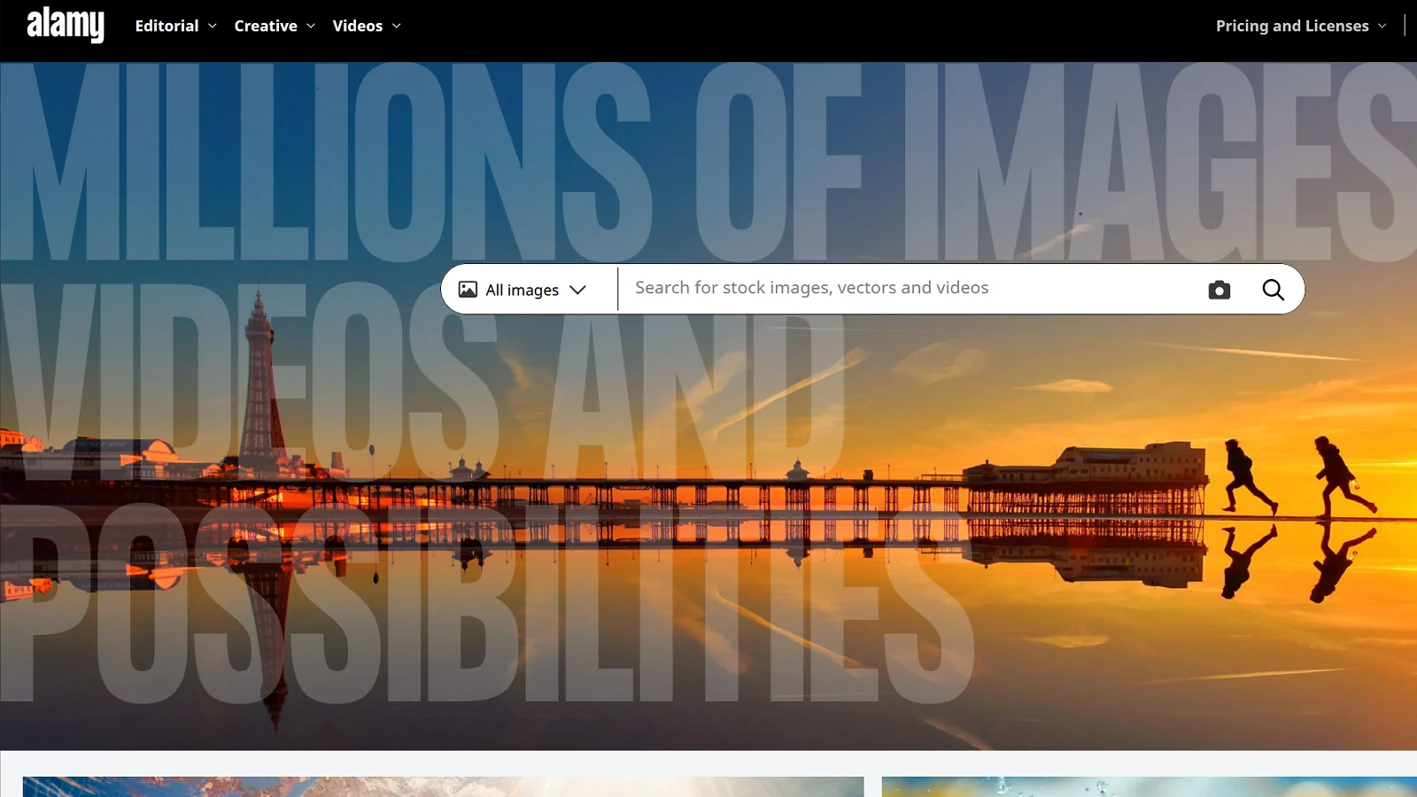 Alamy website page