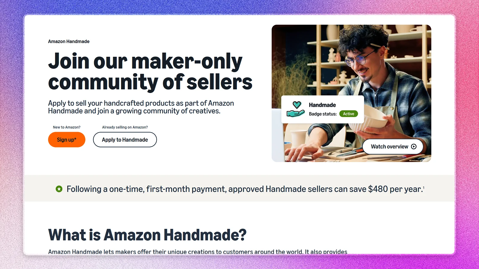 Página de Amazon Handmade