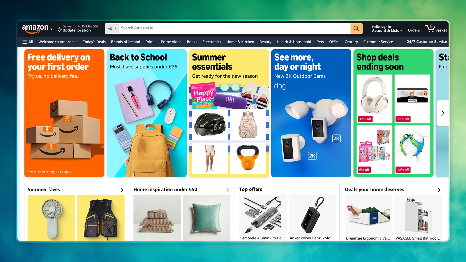 Página principal de Amazon