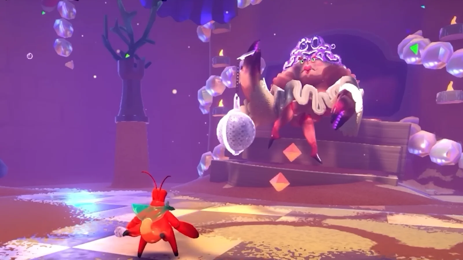 Underwater scene from Another Crab's Treasure's sunken kingdom