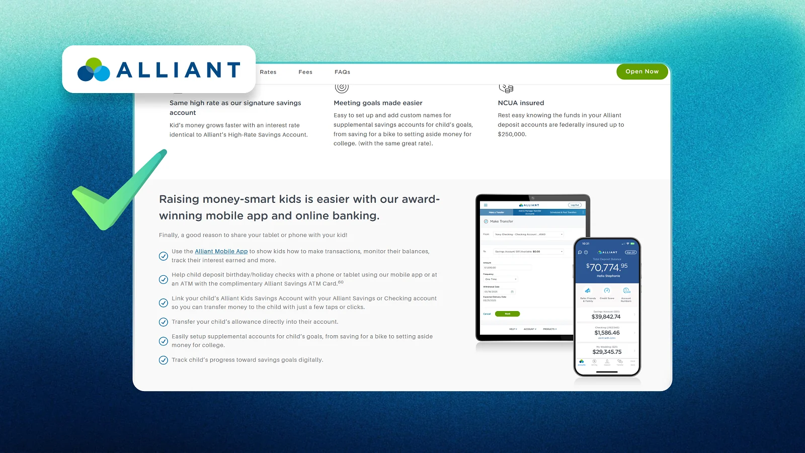 Startseite und Logo der Alliant-Website