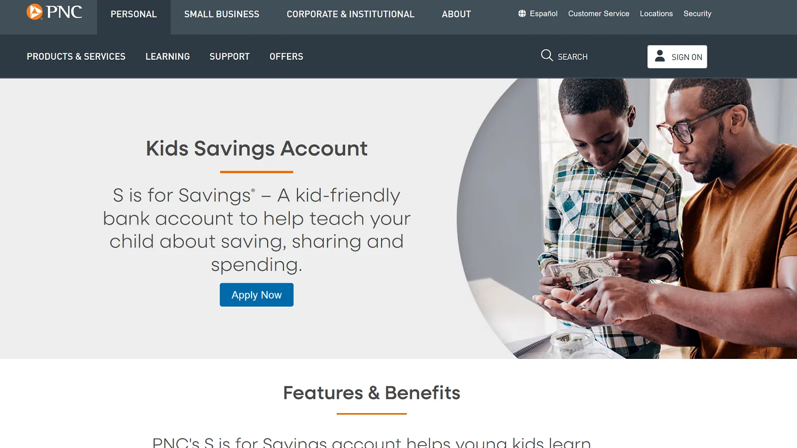Startseite der PNC S-Website