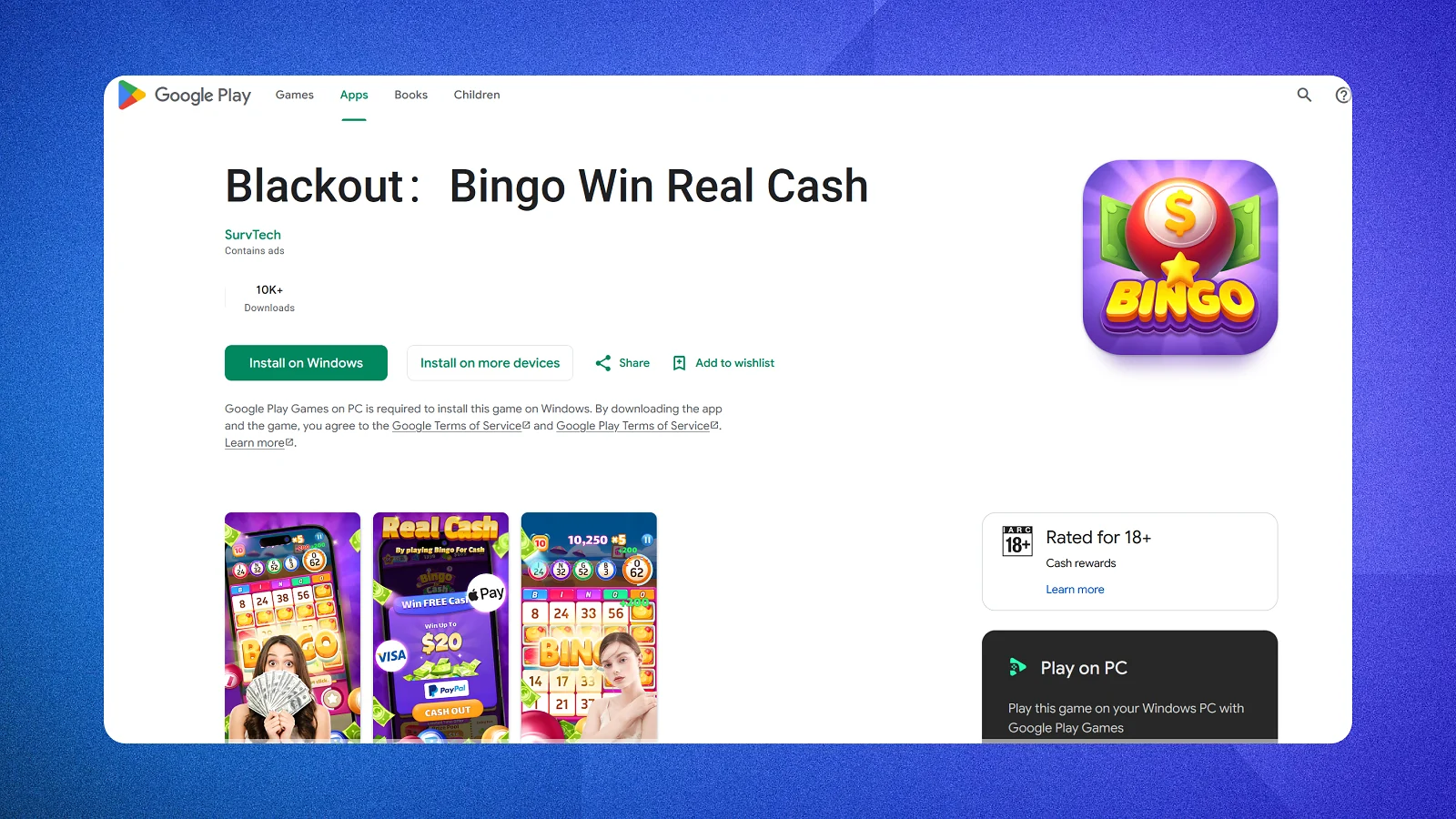 Blackout Bingo app