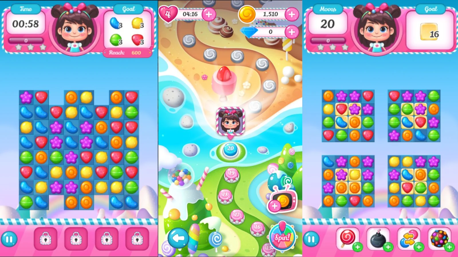 Candy Match en PrizeBear: juego de «Match-3» con premios en dinero real
