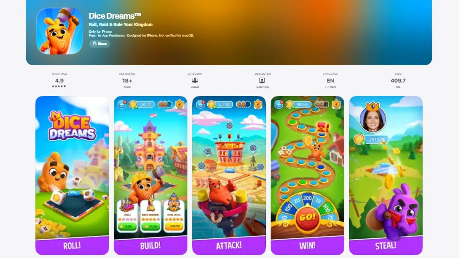 Dice Dreams - Best Casual Game for Passive Rewards