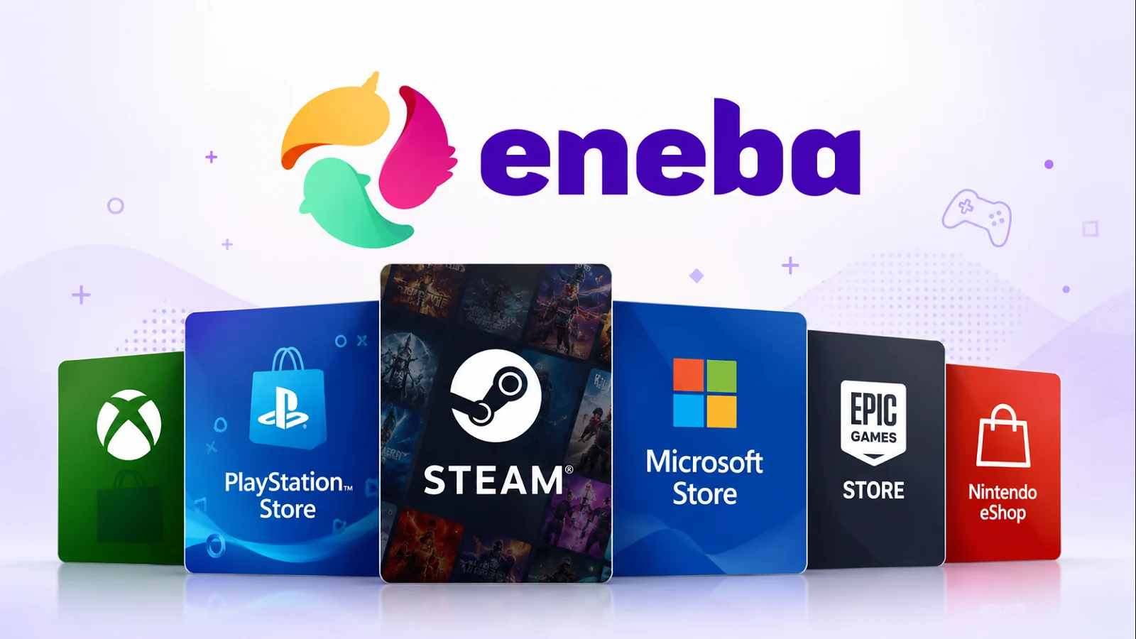 Eneba logo and gift cards