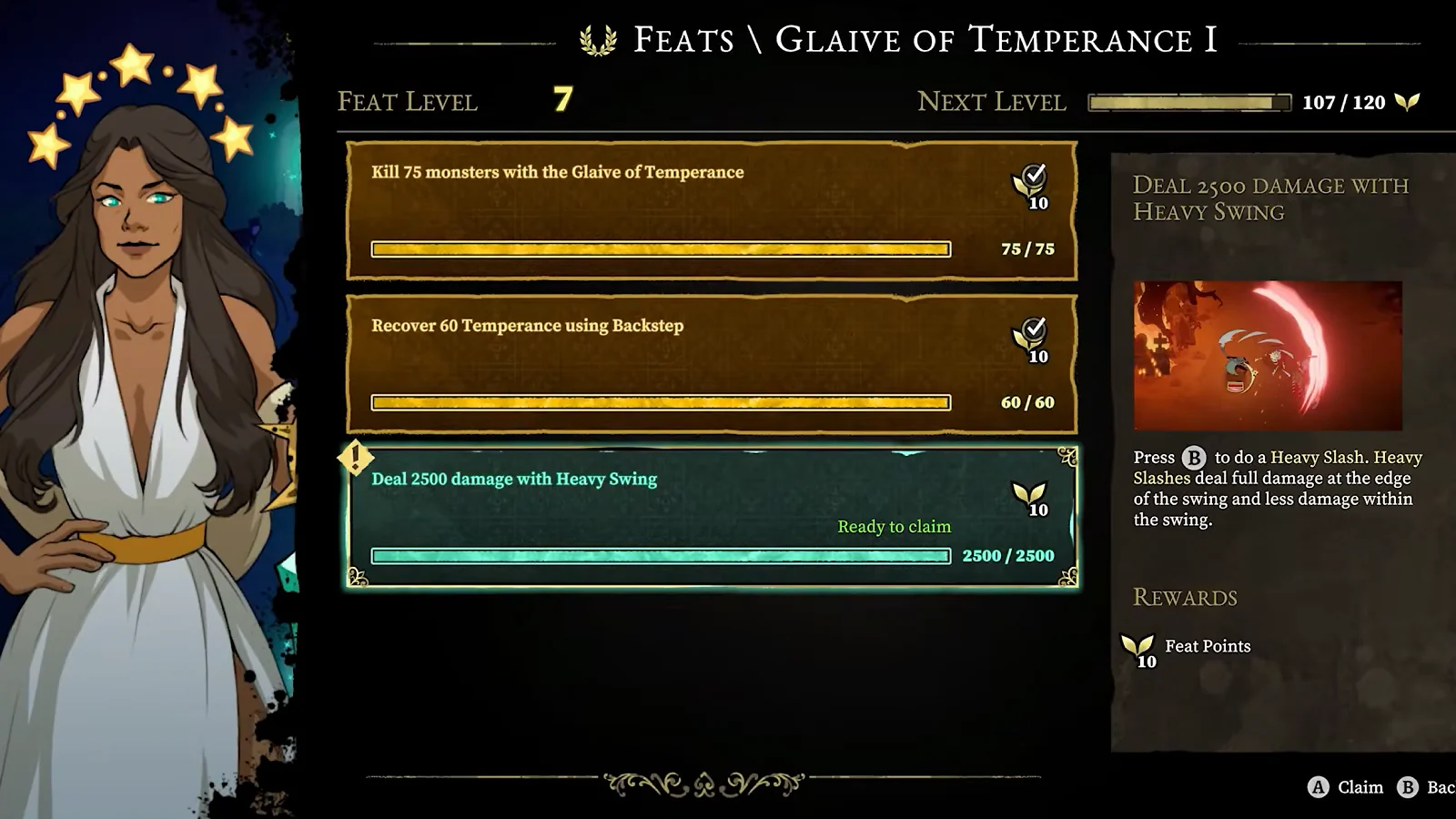 Feat Level progression and challenges in 33 Immortals