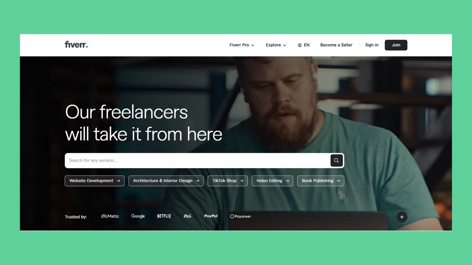 freelancer’s Fiverr gig order page showing a completed rush order