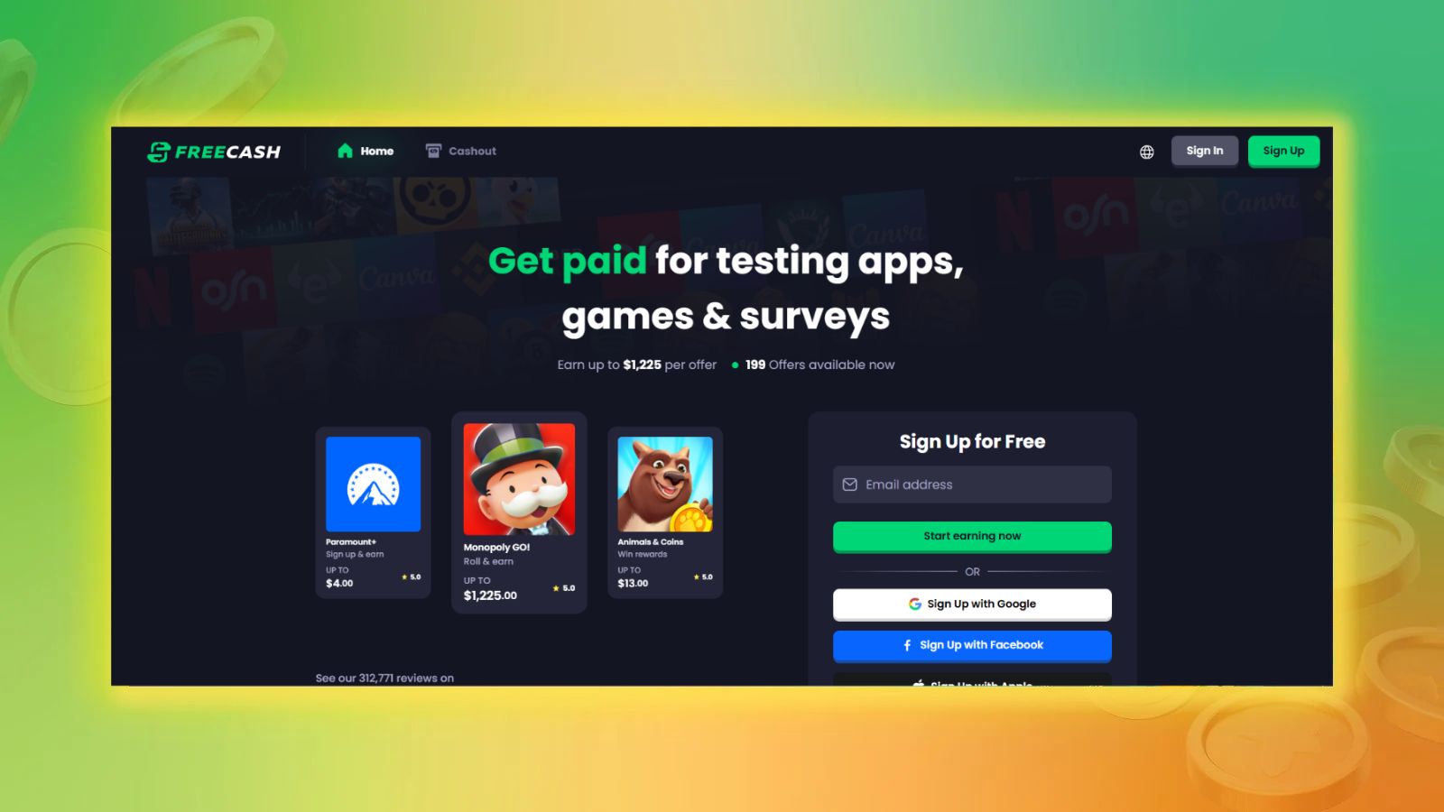Freecash - Best for Global Users: Crypto & International Payouts
