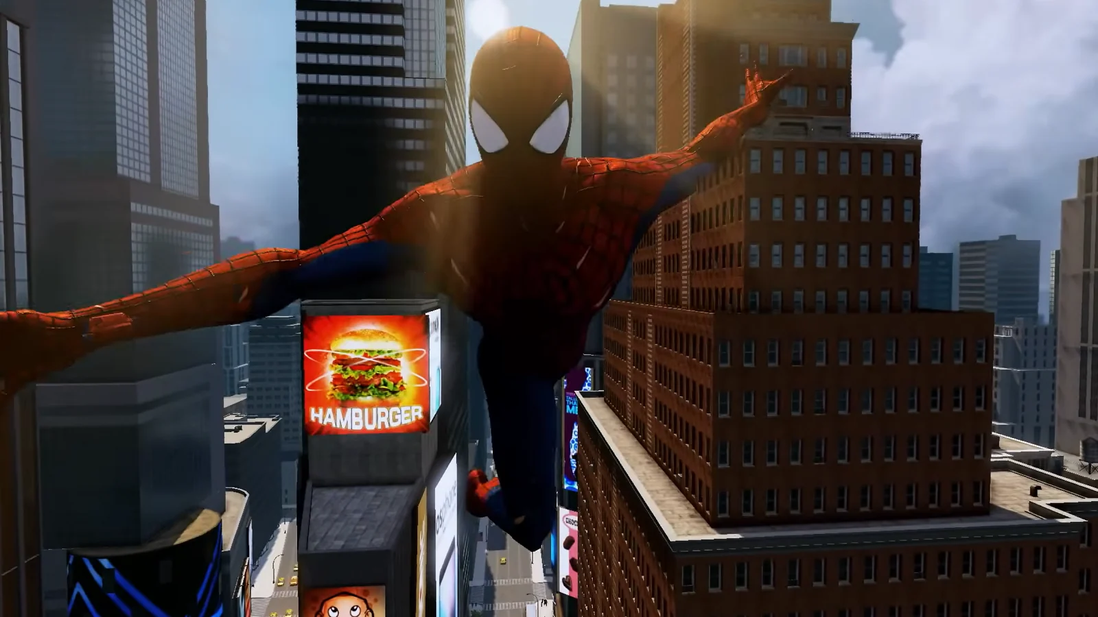 Spider-Man in the air