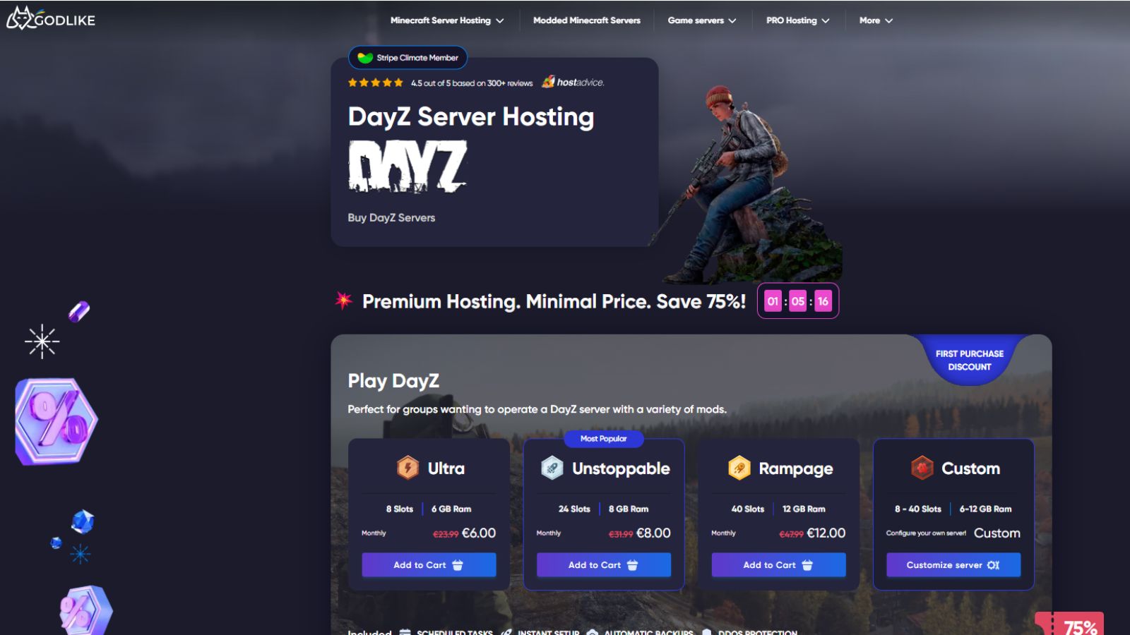 Godlike.Host – Das beste DayZ-Server-Hosting insgesamt