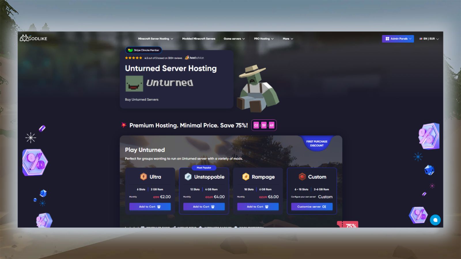 Godlike.Host - Best Overall Unturned Server Hosting