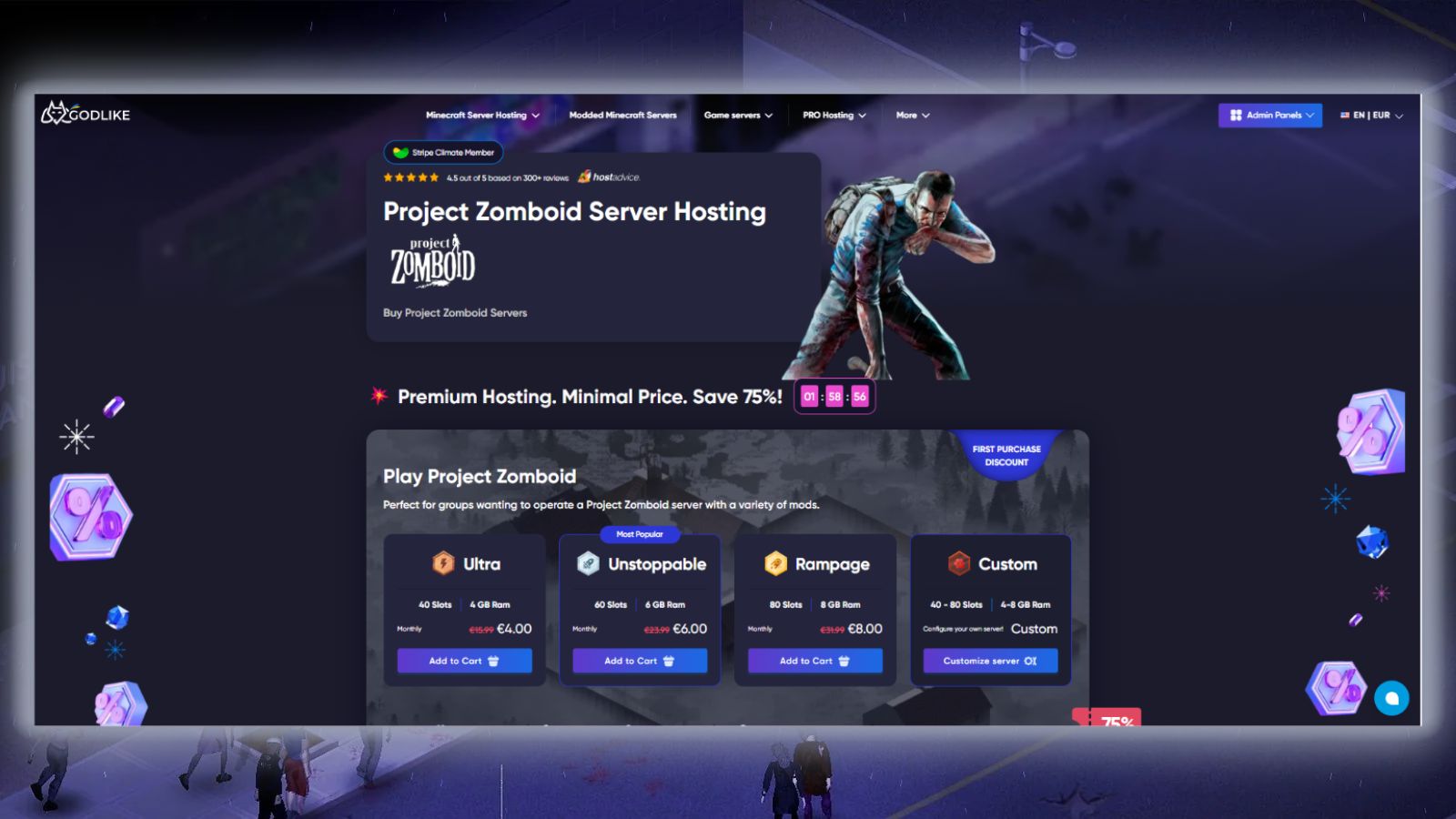 Godlike.Host - Best Project Zomboid Server Hosting Overall