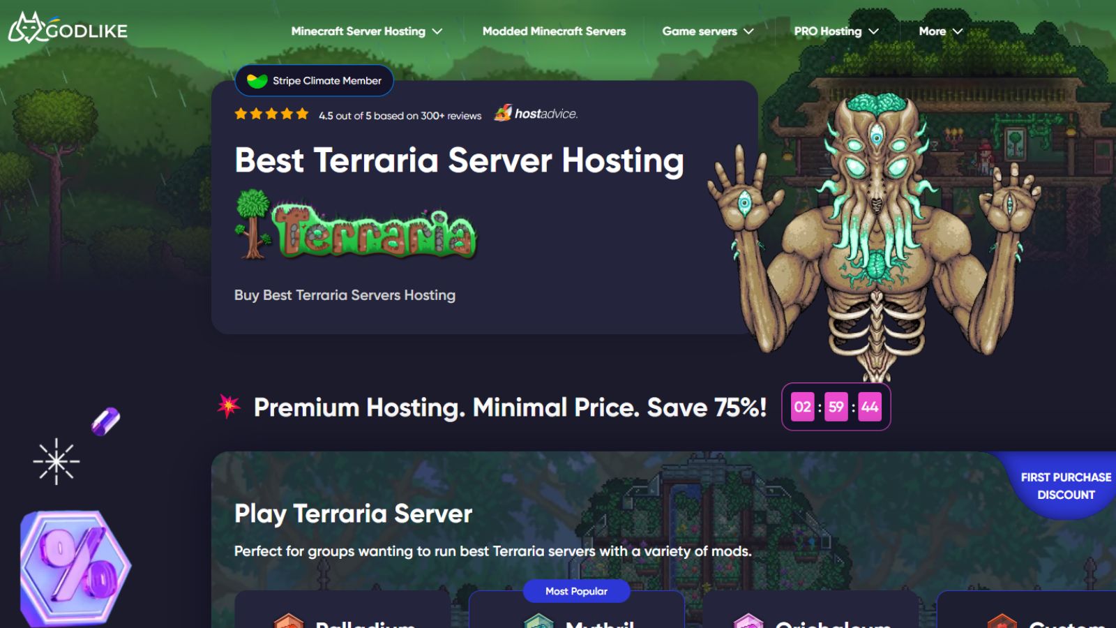 Godlike.Host - Best Overall Terraria Server Hosting